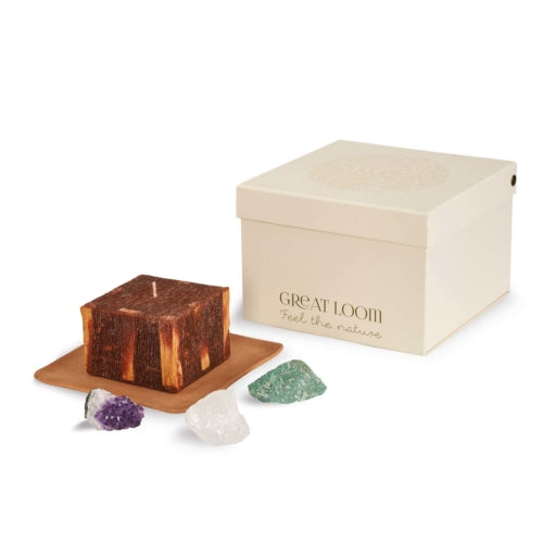Doğal Soya Mum Seti - Palo Santo Ağaç Tütsülü - Kahverengi (Küçük Boy) - Fırsat Ürünü